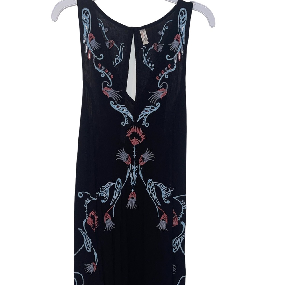 Free People Embroidered Black Mini Dress 💓